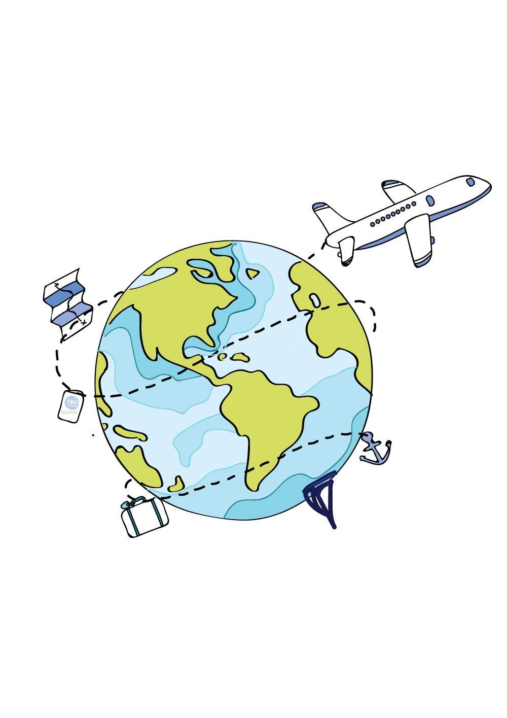 Travel Globe Graphic